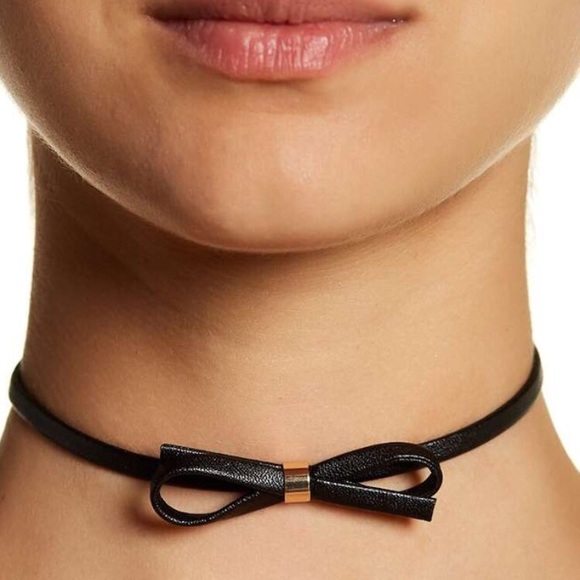 new ๑ aso TV’s Riverdale ๑ Leather Bow Choker ๑ Black Gold ๑ 2 Ways to Wear ๑ - Picture 6 of 9